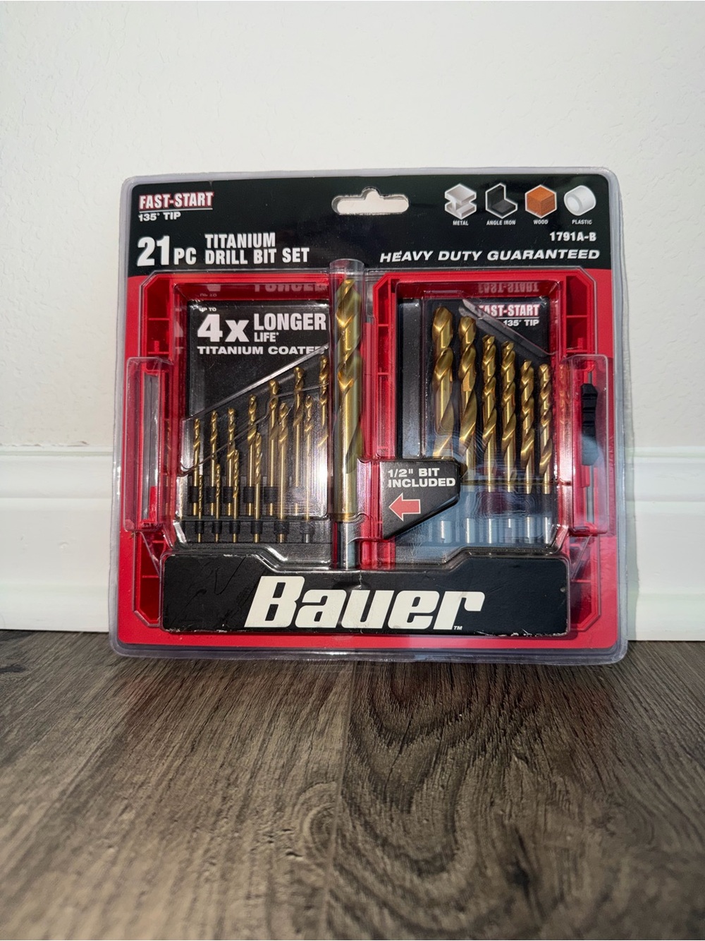 Bauer 21pc Titanium Drill Bit Set